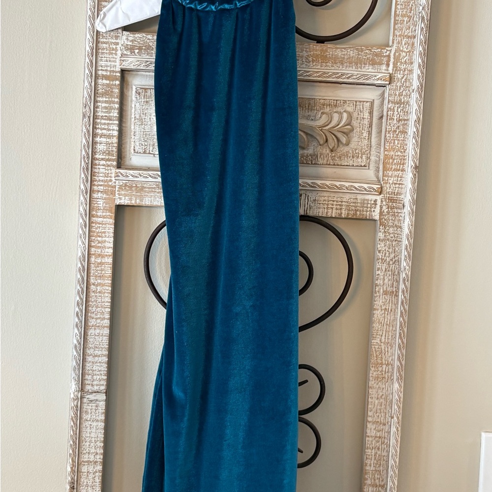 Lucy in the Sky Velvet Teal Dress